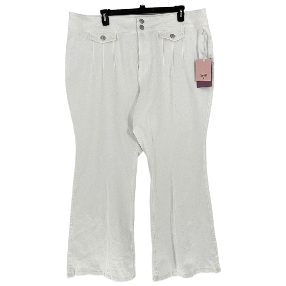 Victor Glemaud x Target Women's Plus Size High-Rise Flare Jeans White Sz 20W/22W